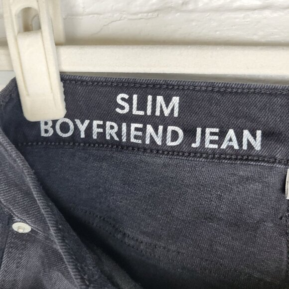 J. Crew Women's Size 23P Petite Jeans Slim Boyfriend Jean Black Distressed - Picture 4 of 7